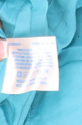 Oasis Women's Blue A-Line Midi Skirt, Size 16