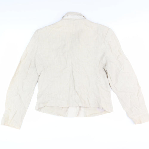 Aria Women's Beige Linen Suit Jacket Size 16