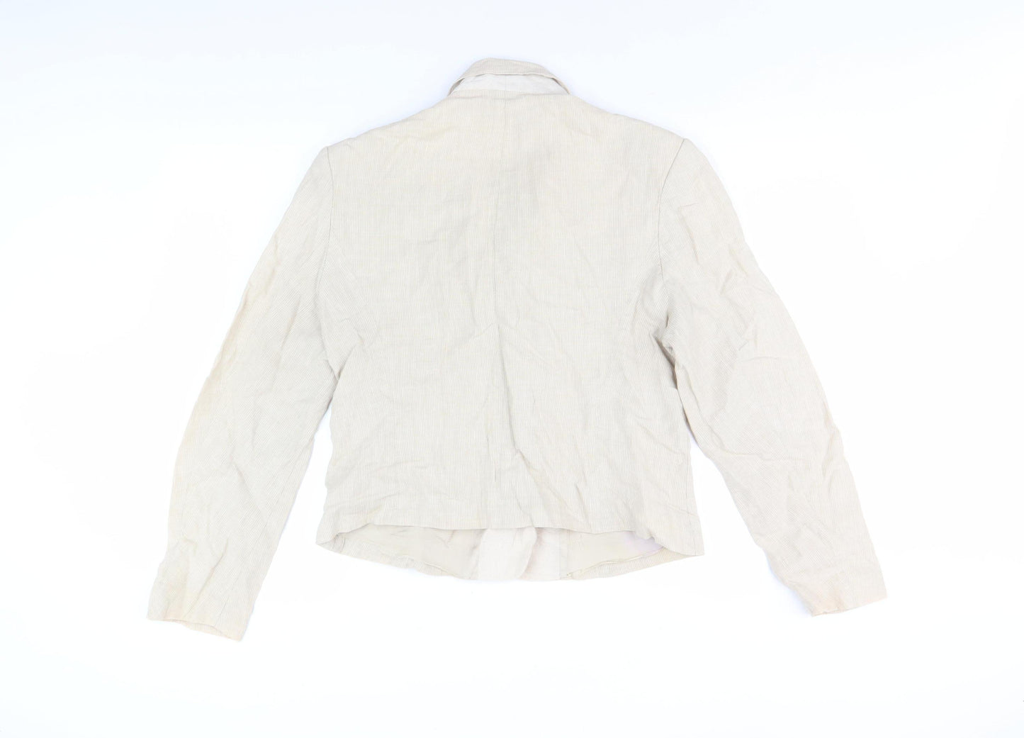 Aria Women's Beige Linen Suit Jacket Size 16