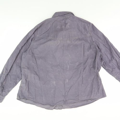Marks and Spencer Women's Purple Button-Up Shirt Size 18
