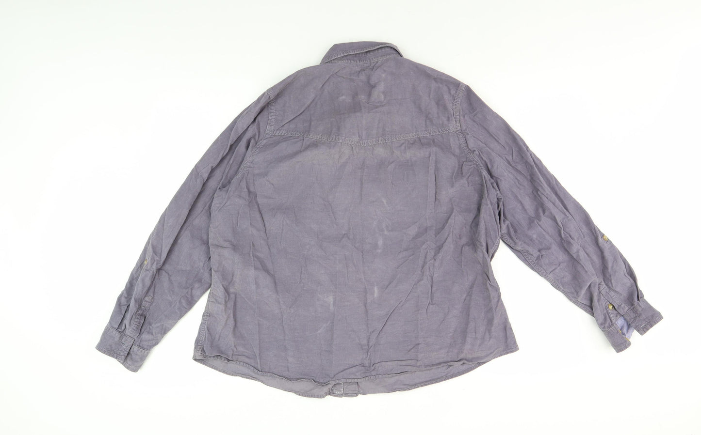 Marks and Spencer Women's Purple Button-Up Shirt Size 18