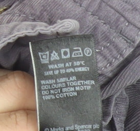 Marks and Spencer Women's Purple Button-Up Shirt Size 18