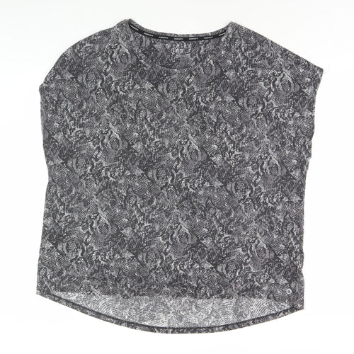 Marks and Spencer Women's Black Animal Print Top UK 24