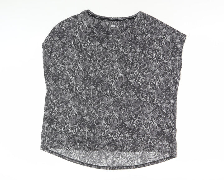 Marks and Spencer Women's Black Animal Print Top UK 24
