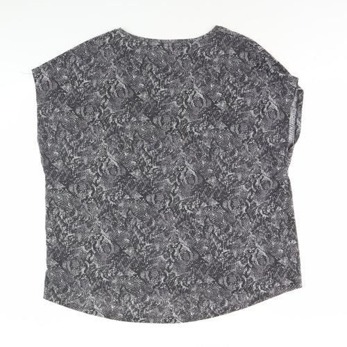 Marks and Spencer Women's Black Animal Print Top UK 24