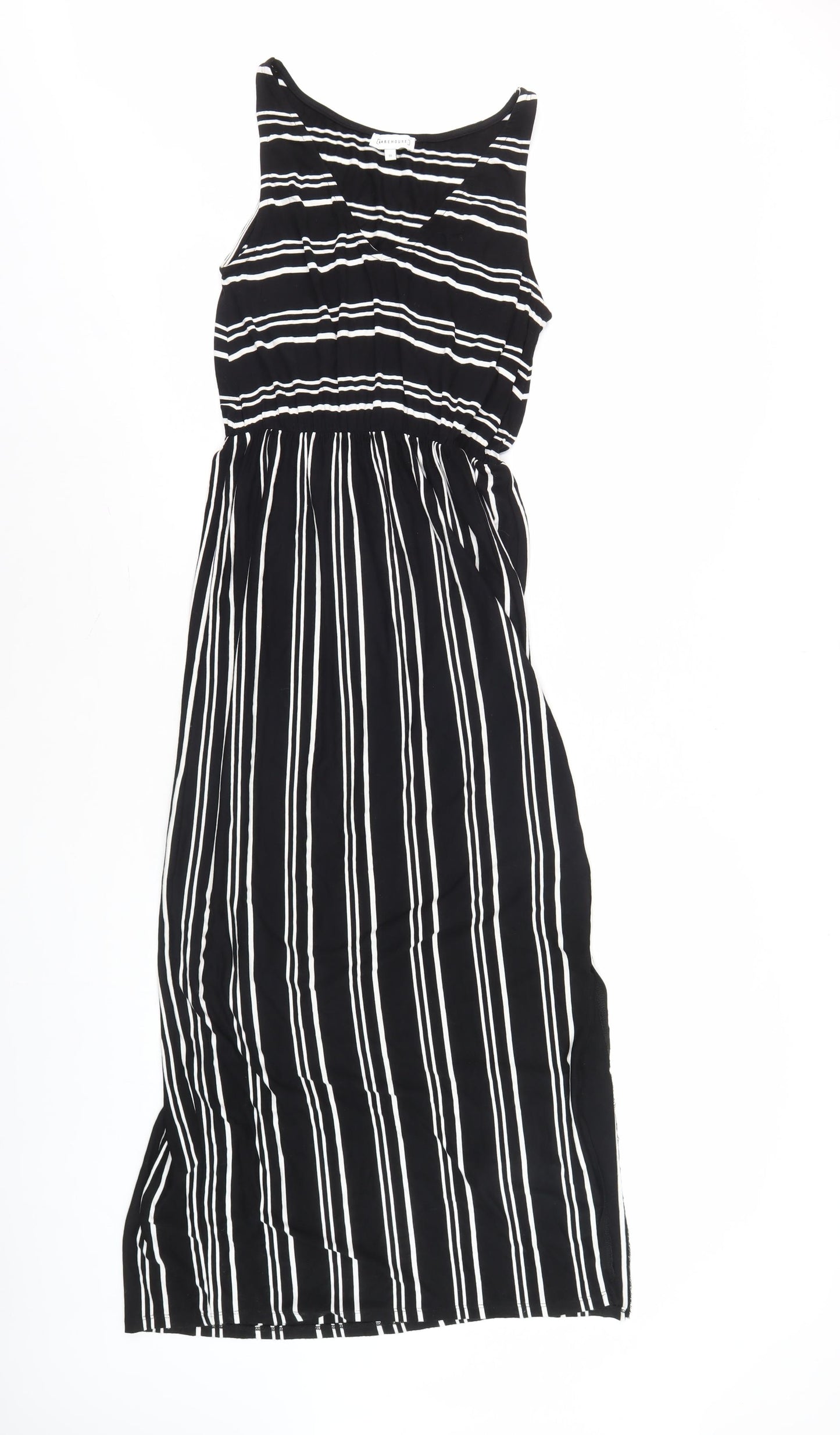 Warehouse Women's Black Striped Tank Dress Size 10