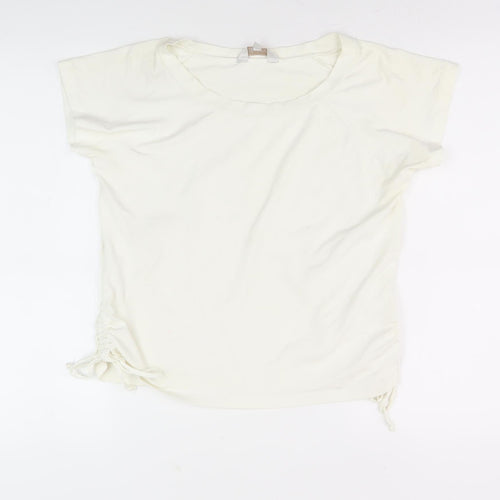 Lakeland Women's Ivory T-Shirt, Size 14, Adjustable Side