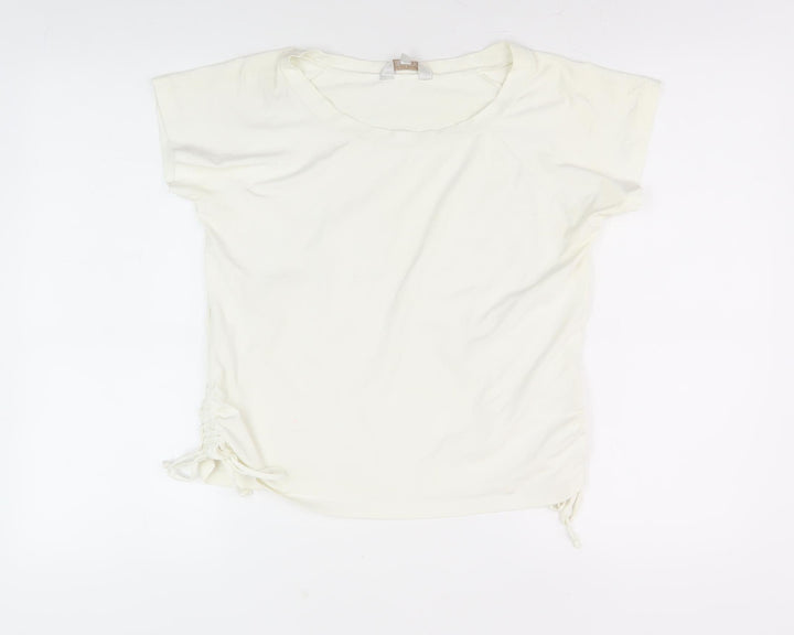 Lakeland Women's Ivory T-Shirt, Size 14, Adjustable Side