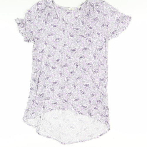Fat Face Women's Purple Floral Blouse - Size 12