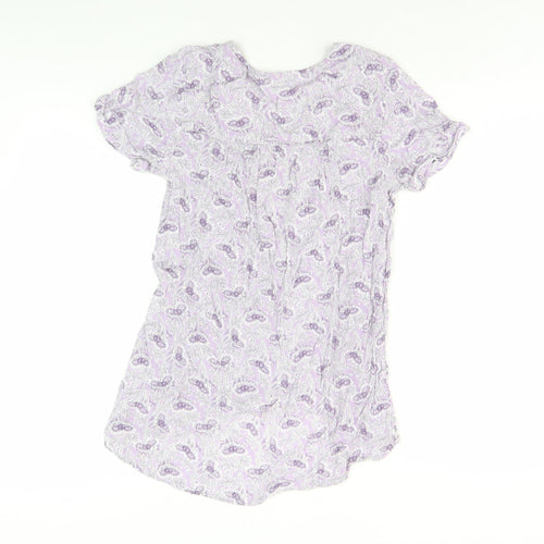 Fat Face Women's Purple Floral Blouse - Size 12