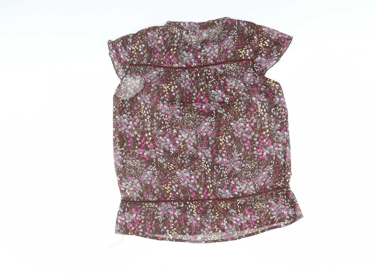 Next Women's Brown Floral Blouse Size 12