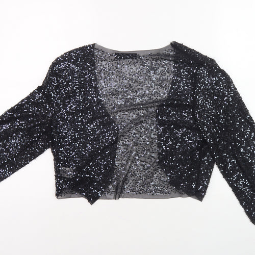 Principles Black Sequin Women's Jacket Size 4