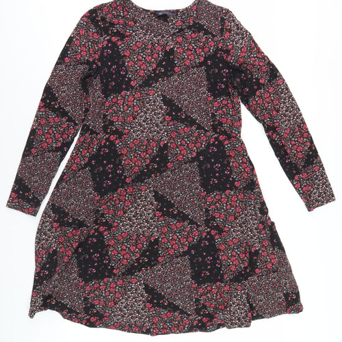 Marks and Spencer Women’s Floral Long Sleeve Dress 16 Multicoloured