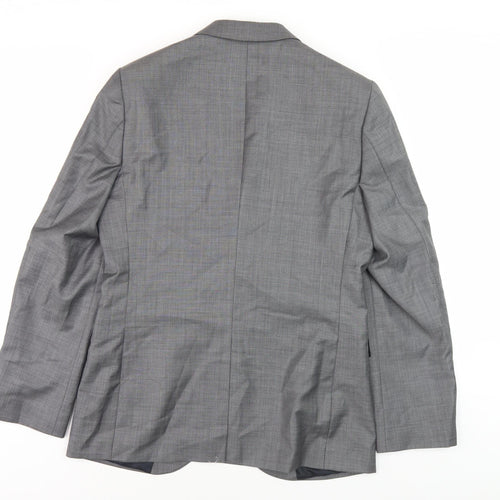 River Island Men's Grey Slim Fit Blazer Jacket 38