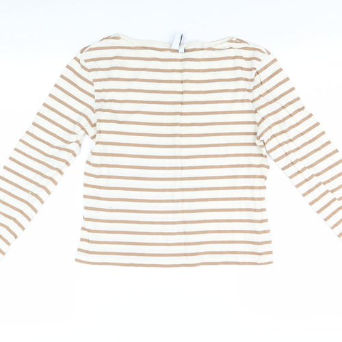 Paris Atelier Women's XS Beige White Striped Top