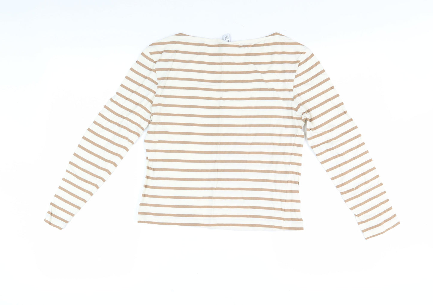 Paris Atelier Women's XS Beige White Striped Top