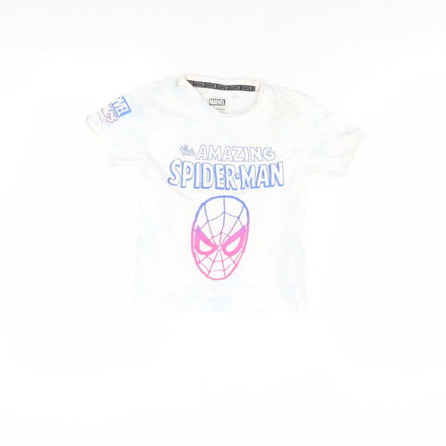 Marvel Boys' White Spider-Man T-Shirt, Size 3-4 Years