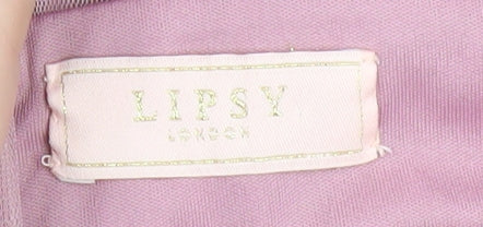 Lipsy Pink A-Line Girls Party Dress, Size 11 Years, Sequined V-Neck