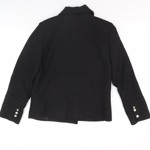 Zara Women's Black Pea Coat Jacket - Size S