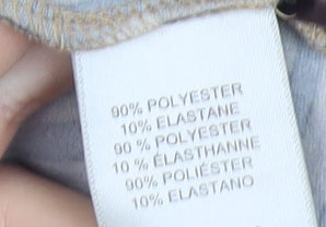 DKNY Women's Animal Print Nightshirt, Brown, M, Collared