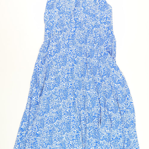 Roman Women's Blue Floral Halter Dress Size 16