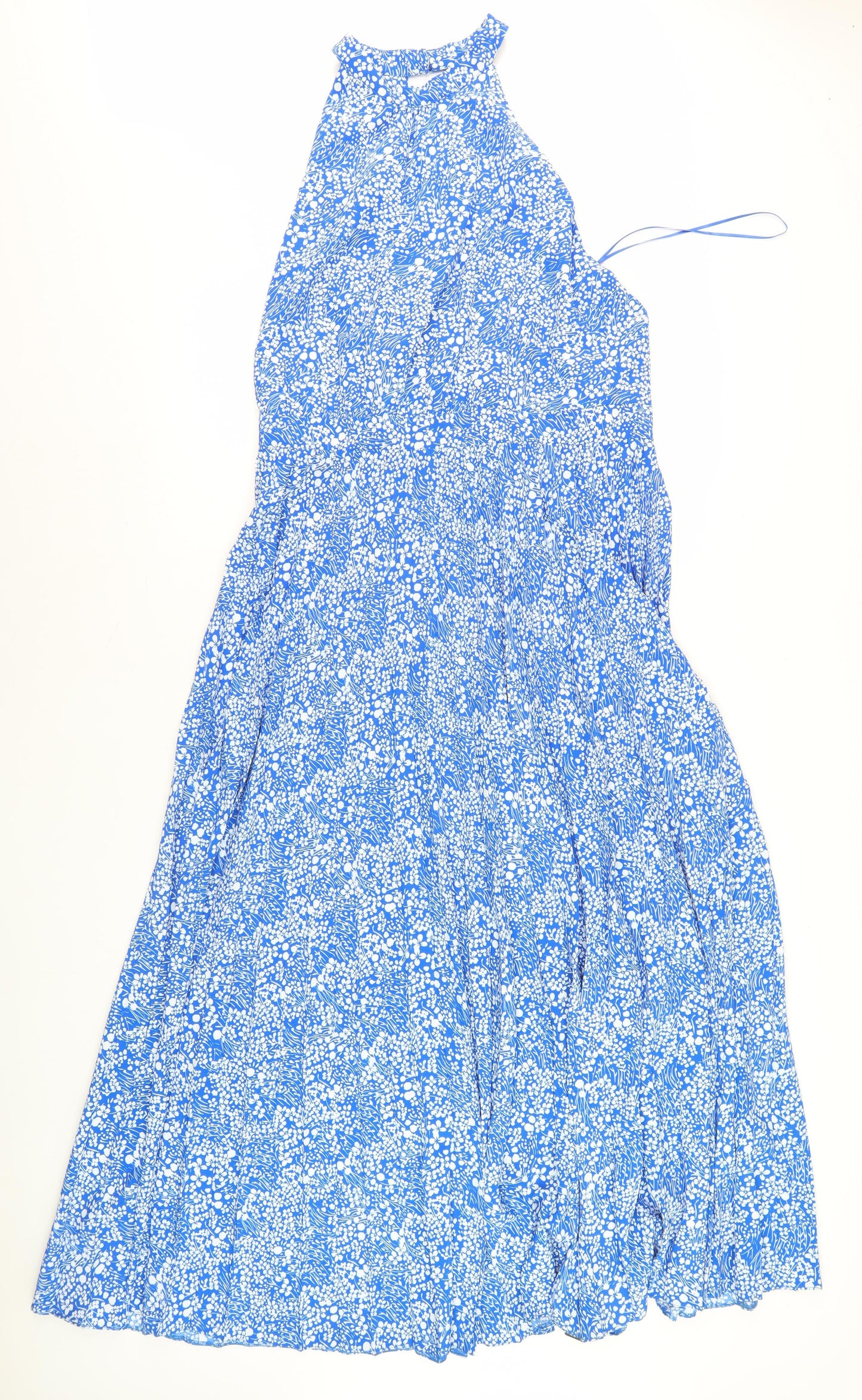 Roman Women's Blue Floral Halter Dress Size 16