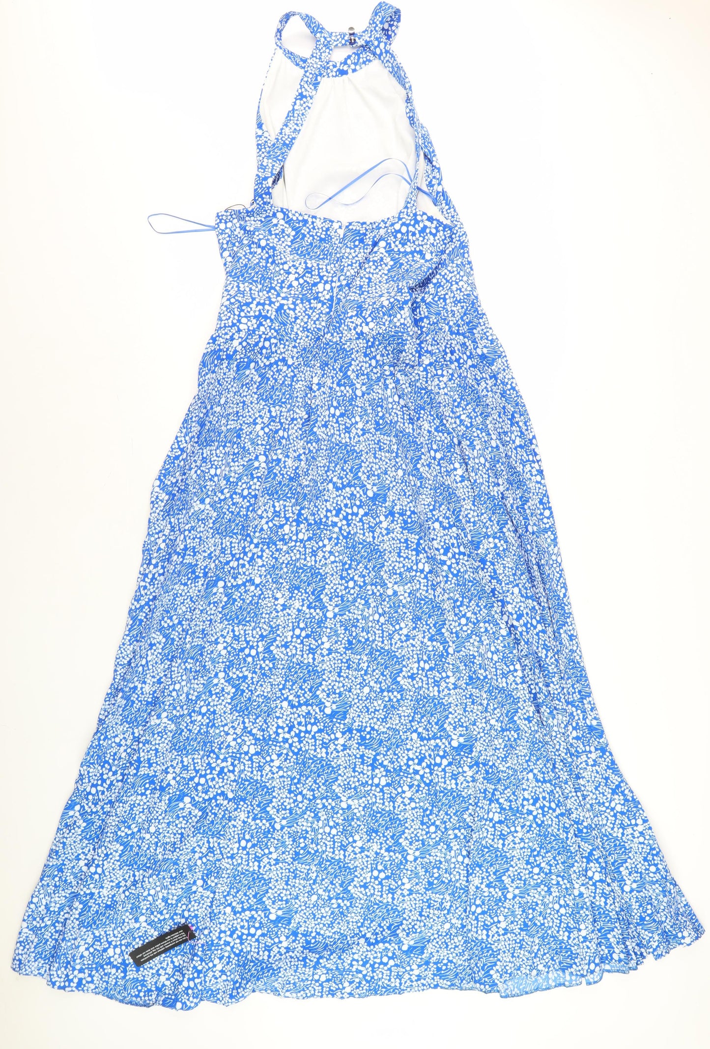 Roman Women's Blue Floral Halter Dress Size 16