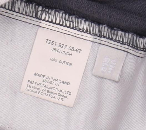 Uniqlo Men's Black Trousers Size 39