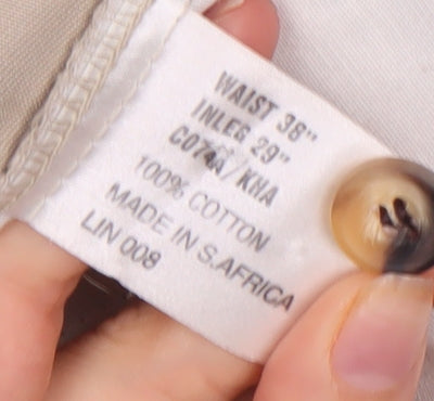 Cotton Traders Men's Beige Chino Trousers, Size 38