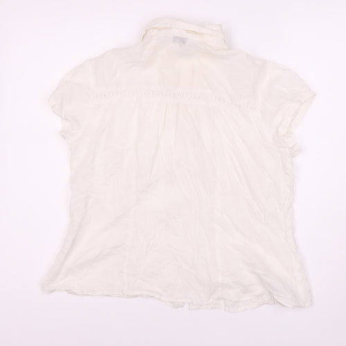 Next Women's Ivory Button-Up Petites Size 16 Shirt