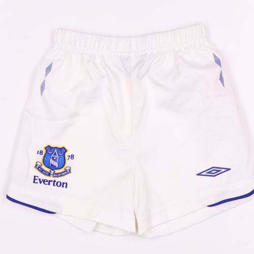 Umbro Unisex White Polyester Sports Shorts 182cm