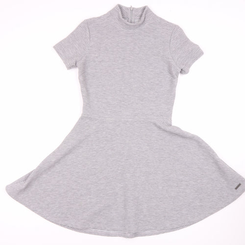 Superdry Women's Grey Fit & Flare Mini Dress