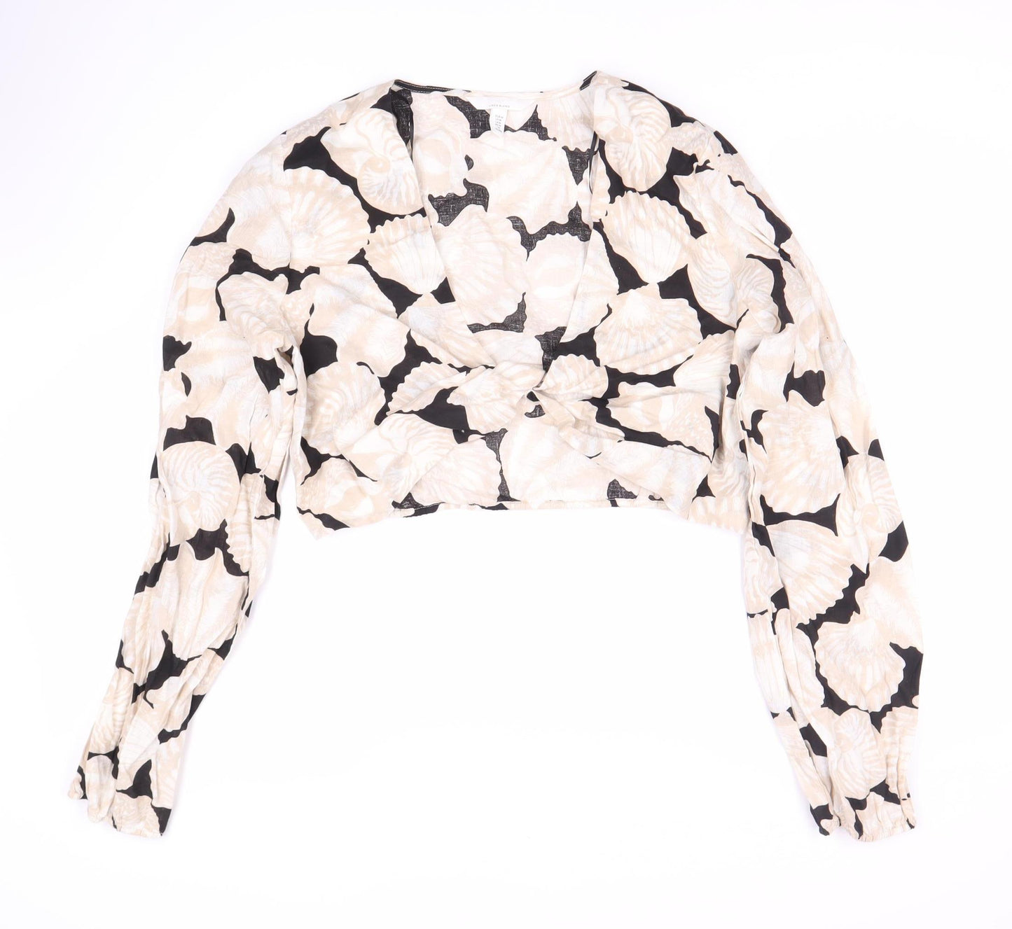 H&M Women's Cropped Shell Print Top - Size 12
