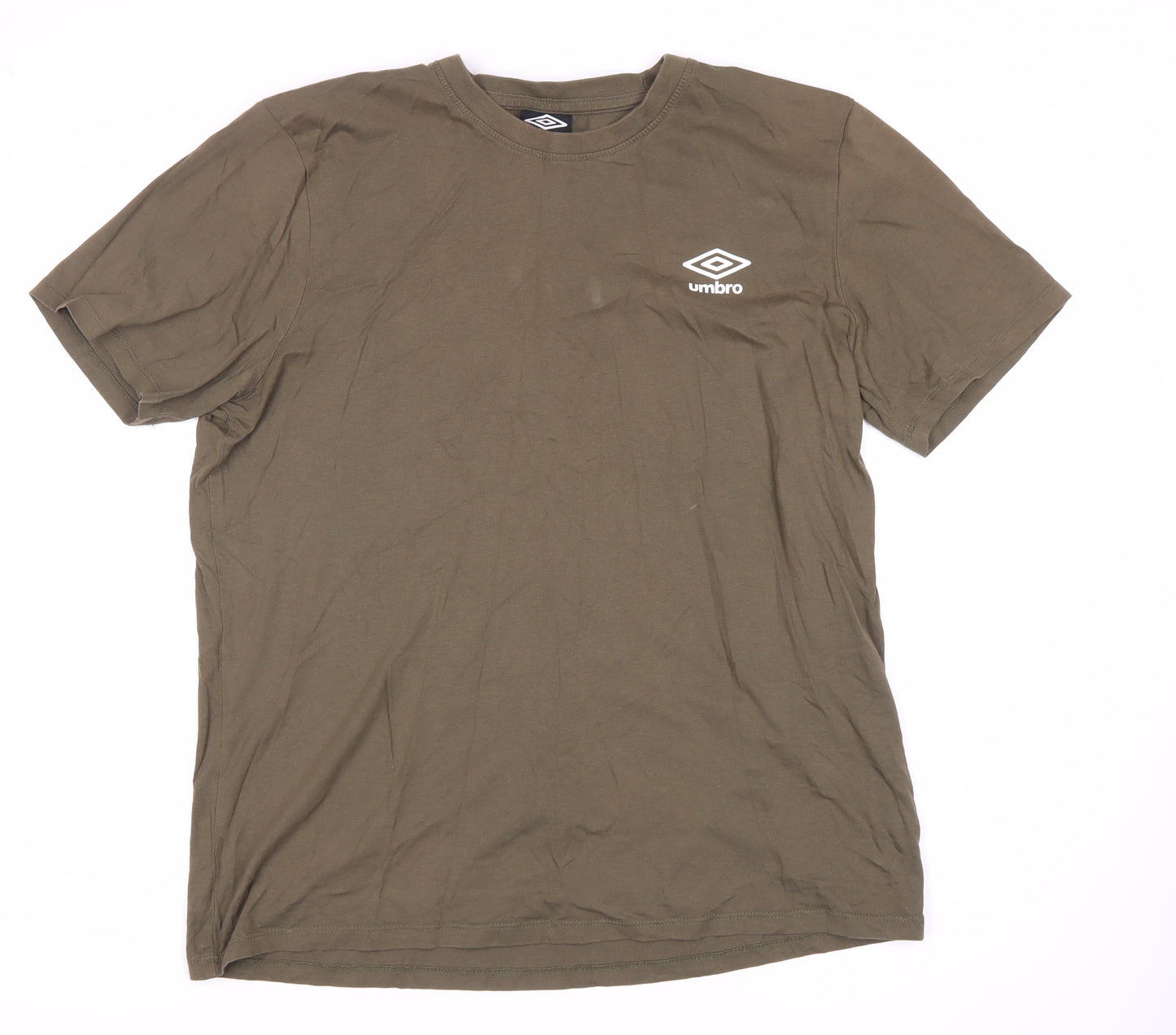 Umbro Men's Green Crew Neck T-Shirt Size L