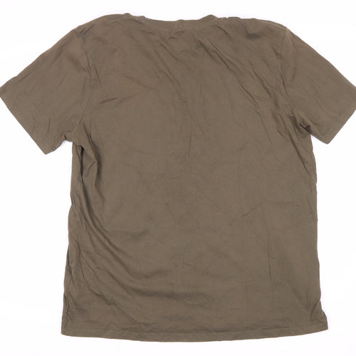 Umbro Men's Green Crew Neck T-Shirt Size L