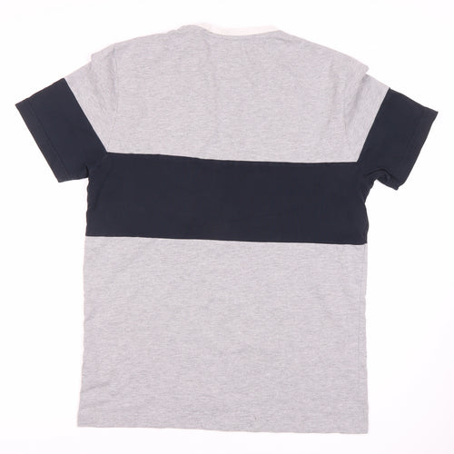 Penguin Men's Grey Colourblock T-Shirt, Size L