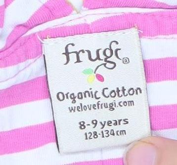 Frugi Girls Yellow Polka Dot Dungaree, Size 8-9 Years