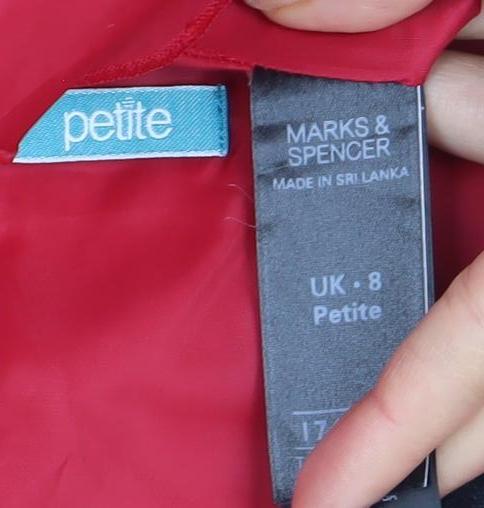 Marks and Spencer Women's Red Sheath Dress, Size 8 Petite