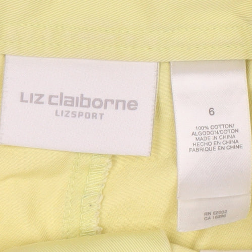 Liz Claiborne Women's Yellow Chino Shorts Size 6