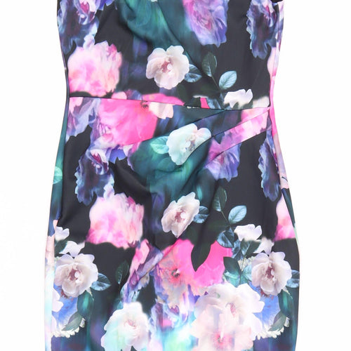 Jessica Rose Women Floral Sleeveless Multicoloured Dress Size 12