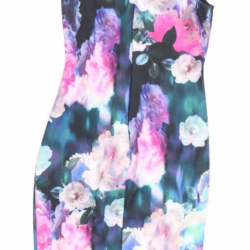 Jessica Rose Women Floral Sleeveless Multicoloured Dress Size 12