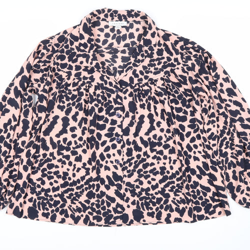 Topshop Women's Leopard Print Blouse, Size 6