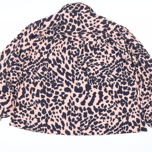 Topshop Women's Leopard Print Blouse, Size 6