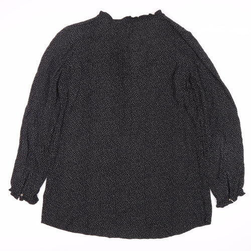 Fat Face Women's Black Polka Dot Blouse Size 12