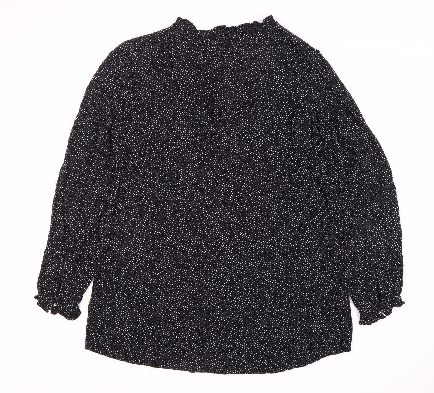 Fat Face Women's Black Polka Dot Blouse Size 12