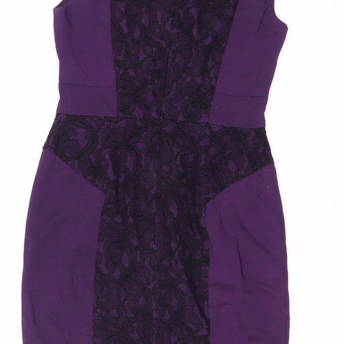 L.K. Bennett Women's Purple Sheath Dress Size 8