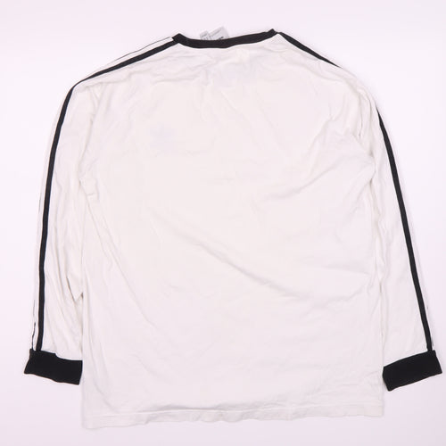 Adidas Men's White XL Long Sleeve T-Shirt
