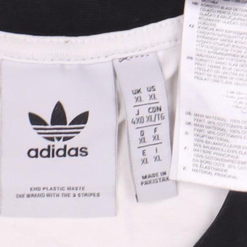 Adidas Men's White XL Long Sleeve T-Shirt