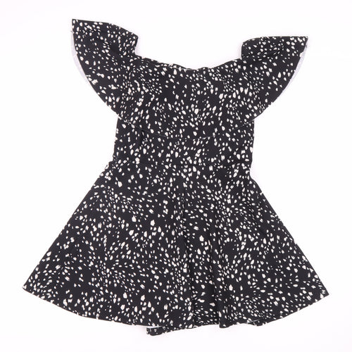 New Look Women's Black Off-Shoulder Playsuit - Size 8