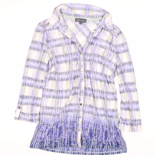 Marks and Spencer Women's Multicoloured Plaid Blouse, Size 10
